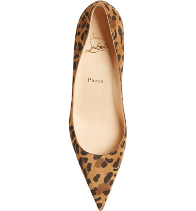 Shop Christian Louboutin Clare Pointy Toe Pump In Leopard