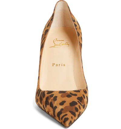 Shop Christian Louboutin Clare Pointy Toe Pump In Leopard