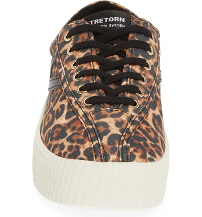 Shop Tretorn Bold Perforated Platform Sneaker In Tan Multi/ Black
