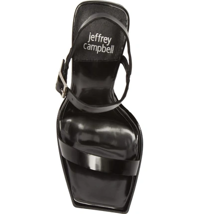 Shop Jeffrey Campbell Danceria 2 Wall Heel Sandal In Black Leather