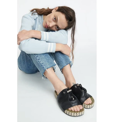 Shop Rag & Bone Eva Espadrille Slide Sandal In Black
