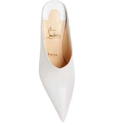 Shop Christian Louboutin Quart Pointy Toe Mule In White