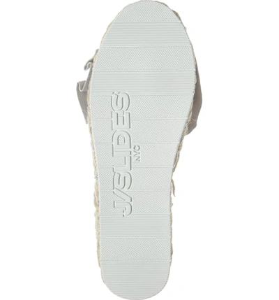 Shop Jslides Ritsy Espadrille Slide Sandal In Off-white Nubuck Leather