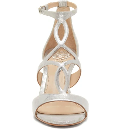 Shop Vince Camuto Payto Sandal In Silver Grafite Suede