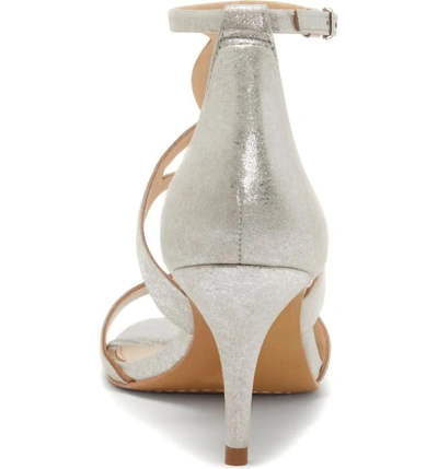 Shop Vince Camuto Payto Sandal In Silver Grafite Suede
