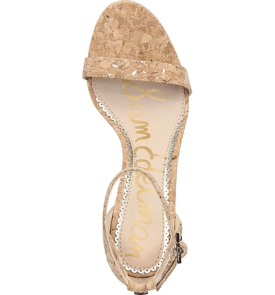Shop Sam Edelman 'patti' Ankle Strap Sandal In Natural/ Gold