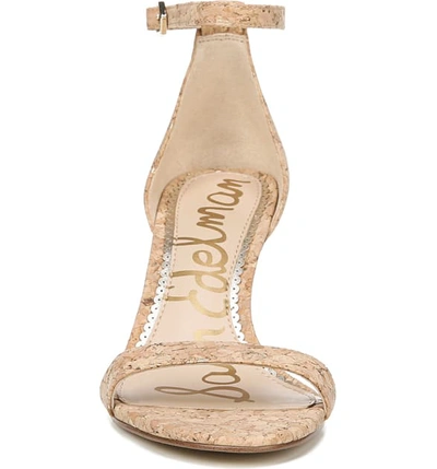 Shop Sam Edelman 'patti' Ankle Strap Sandal In Natural/ Gold