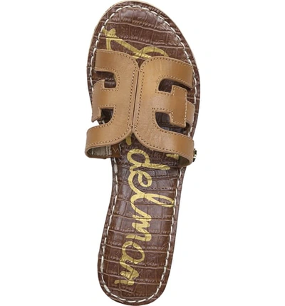 Shop Sam Edelman Regis Platform Wedge Slide Sandal In Saddle Leather