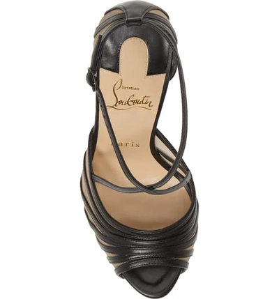 Shop Christian Louboutin Filamenta Strappy Platform Sandal In Black