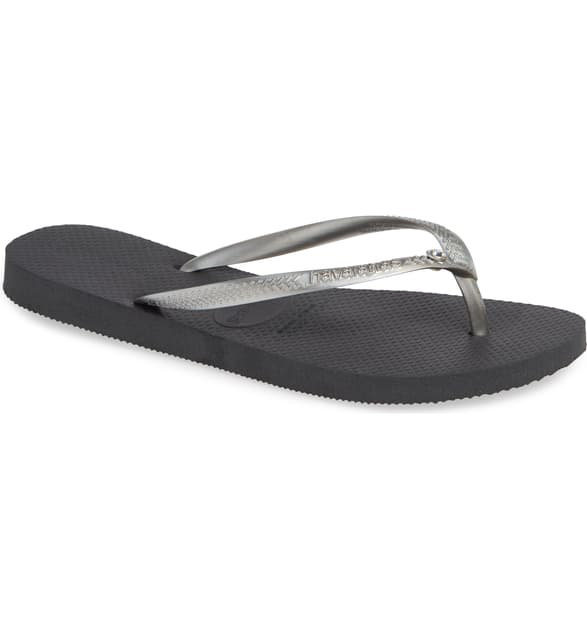 havaianas slim crystal silver