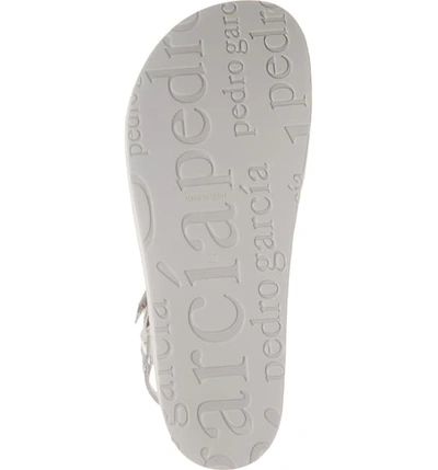 Shop Pedro Garcia Love Embellished Platform Sport Sandal In Titanium Combo