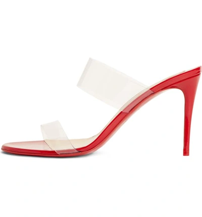 Shop Christian Louboutin Just Nothing Slide Sandal In Loubi Red