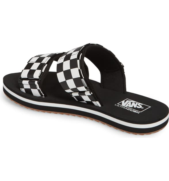 vans cayucas slide black marshmallow