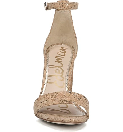 Shop Sam Edelman Yaro Ankle Strap Sandal In Natural/ Gold