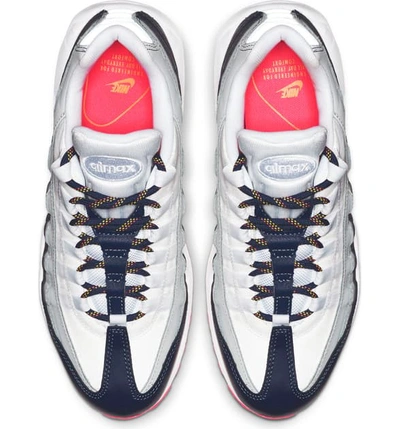 Shop Nike Air Max 95 Running Shoe In Navy/ Laser Orange/ Platinum