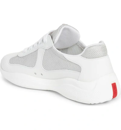 Shop Prada Low-top Sneaker In White/ Silver