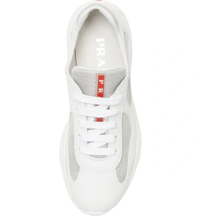 Shop Prada Low-top Sneaker In White/ Silver