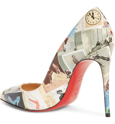 Shop Christian Louboutin Pigalle Follies Collage Pump In Black Collage