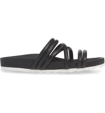 Shop Jslides Tess Strappy Slide Sandal In Black Leather