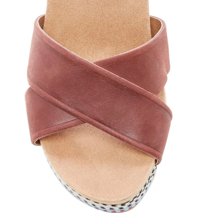 Shop Lucky Brand Yarosan Platform Wedge Sandal In Zin Leather