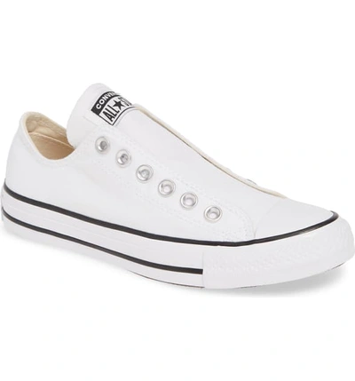 Converse Chuck Taylor All Star Laceless Low Top Sneaker In  White/black/white | ModeSens