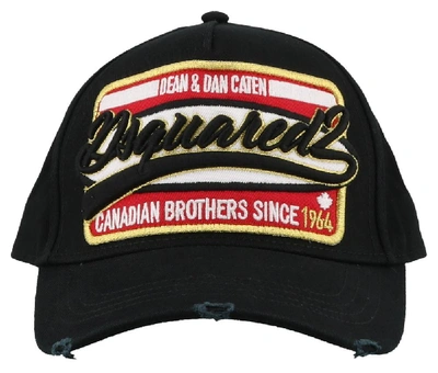 Shop Dsquared2 Logo Patch Baseball Cap In Black
