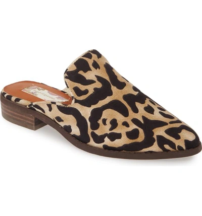 Shop Band Of Gypsies Skipper Snake Embossed Loafer Mule In Beige/ Black Leopard Print