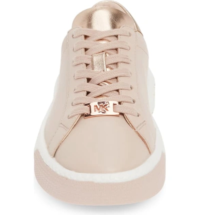 Shop Michael Michael Kors Codie Sneaker In Pink Vachetta Leather