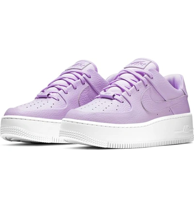 Shop Nike Air Force 1 Sage Low Platform Sneaker In Oxygen Purple/ White