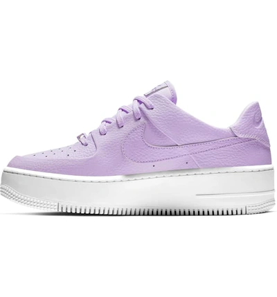 Shop Nike Air Force 1 Sage Low Platform Sneaker In Oxygen Purple/ White