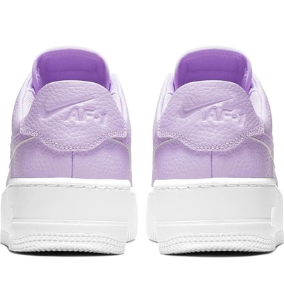 Shop Nike Air Force 1 Sage Low Platform Sneaker In Oxygen Purple/ White