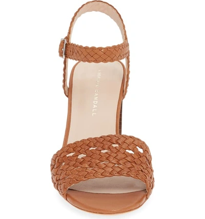 Shop Loeffler Randall Liana Woven Quarter Strap Sandal In Timber Brown