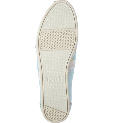 Shop Toms Classic Canvas Slip-on In Blue Glow Swimmers Fabric