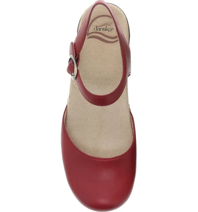 Shop Dansko 'sam' Clog In Red Leather