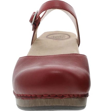 Shop Dansko 'sam' Clog In Red Leather