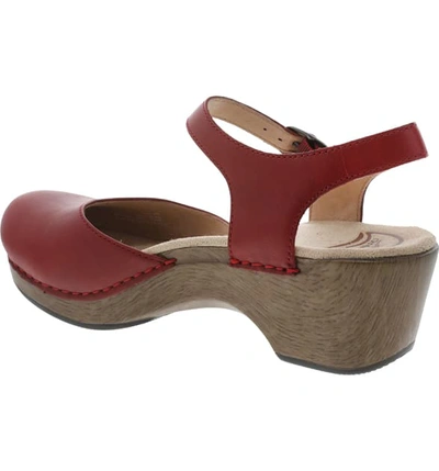 Shop Dansko 'sam' Clog In Red Leather