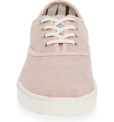 Shop Toms Cordones Sneaker In Ballet Pink Canvas