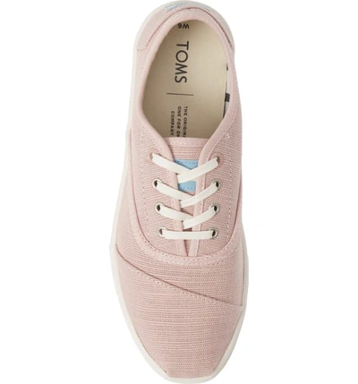 Shop Toms Cordones Sneaker In Ballet Pink Canvas