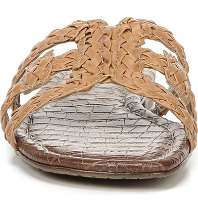 Shop Sam Edelman Beckie Slide Sandal In Natural Buff Woven Leather