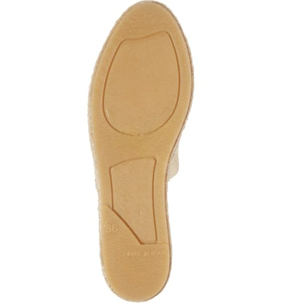 Shop Patricia Green Portland Espadrille Slide Sandal In Gold Metallic Leather