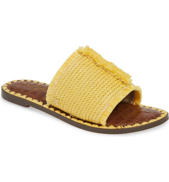 sam edelman glenda raffia slide sandal