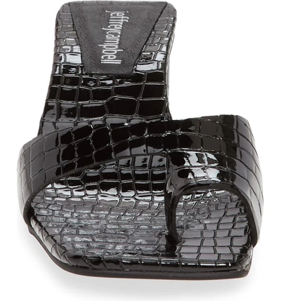 Jeffrey Campbell Teclado Slide Sandal In Black Croco ModeSens