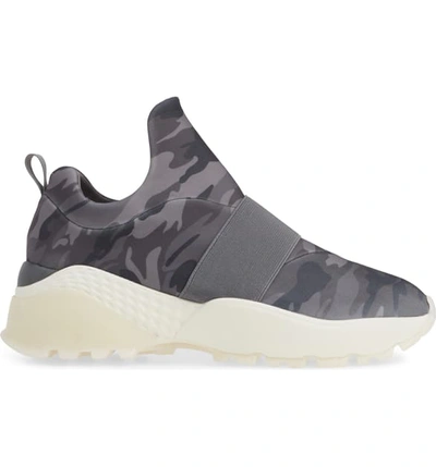 Shop Jslides Slip-on Sneaker In Grey Camo Fabric