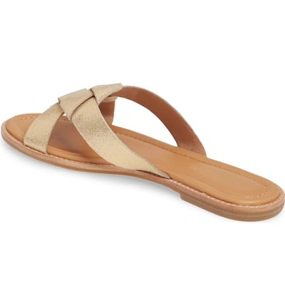 Shop Madewell Knot Slide Sandal In Golden