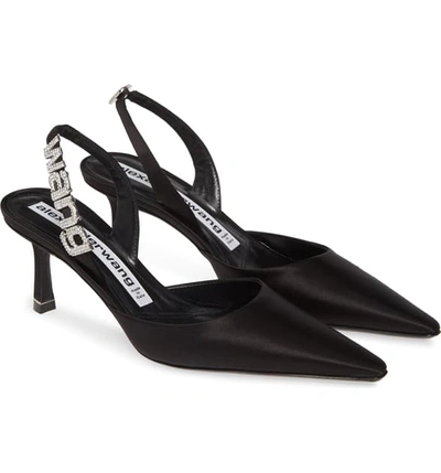 Shop Alexander Wang Grace Jewel Slingback Pump In Black