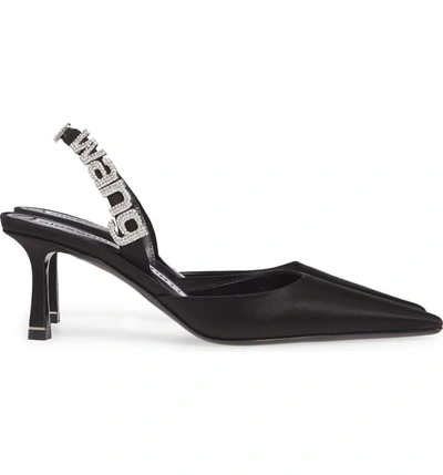 Shop Alexander Wang Grace Jewel Slingback Pump In Black