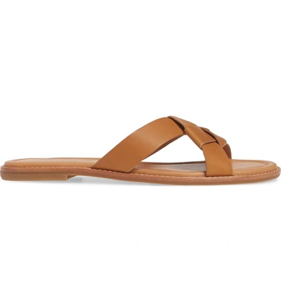 Shop Madewell Knot Slide Sandal In Desert Camel