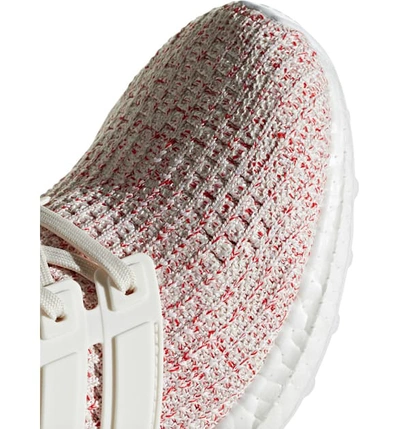 Shop Adidas Originals Ultraboost Running Shoe In Chalk White/ Active Red