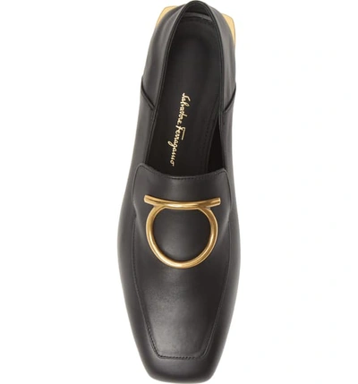 Shop Ferragamo Lana Gancio Convertible Loafer In Black Leather