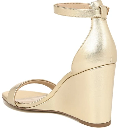 Shop Sam Edelman Neesa Wedge Sandal In Molten Gold